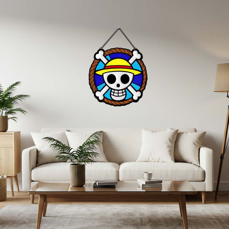 Anime Theme Wooden Wall Hanging for Kids' Bedroom, Living Room & Playrooms Birthday Return Gift For Kids & Anime Lover (One Piece369)